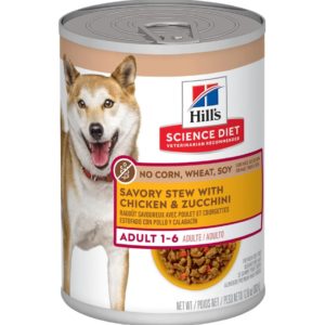 Hill's Science Diet Canned Wet Dog Food, Adult, No Corn, Wheat or Soy Recipes, 12.8 oz Cans(Pack of 12)
